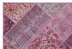 Iskece Pembe Eskitme Yün El Dokuma Halısı 120 x 180 Apex Unique