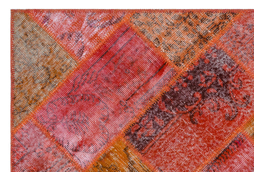Iskece Kırmızı Eskitme Yün El Dokuma Halısı 120 x 180 Apex Unique