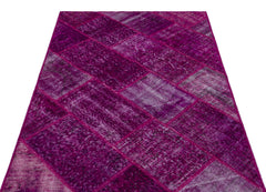 Iskece Pembe Eskitme Yün El Dokuma Halısı 120 x 180 Apex Unique