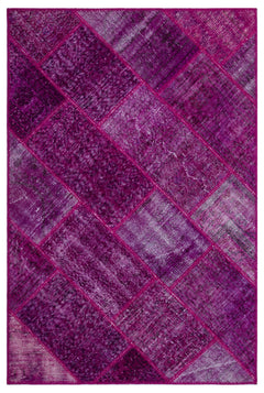 Iskece Pembe Eskitme Yün El Dokuma Halısı 120 x 180 Apex Unique