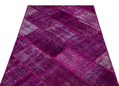 Iskece Pembe Eskitme Yün El Dokuma Halısı 120 x 180 Apex Unique