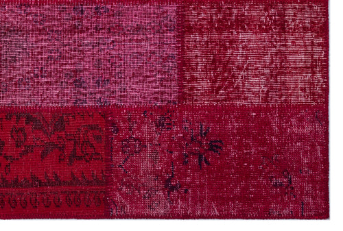 Iskece Kırmızı Eskitme Yün El Dokuma Halısı 120 x 180 Apex Unique