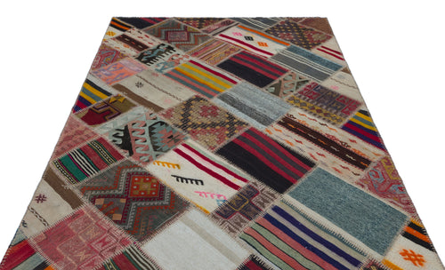 Teselya Bej Eskitme Yün El Dokuma Halısı 162 x 247 Apex Unique