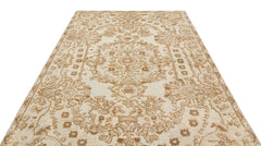 Mora Bej Eskitme Yün El Dokuma Halısı 189 x 304 Apex Unique