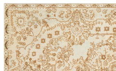 Mora Bej Eskitme Yün El Dokuma Halısı 189 x 304 Apex Unique