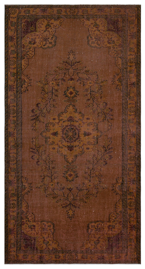 Atina Kahverengi Eskitme Yün El Dokuma Halısı 160 x 306 Apex Unique