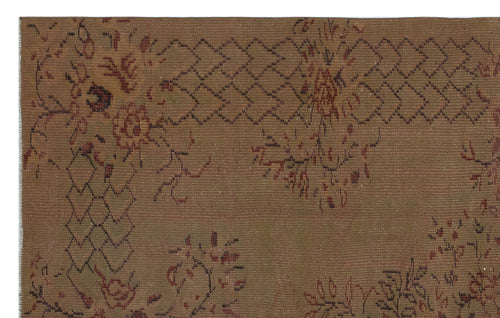 Atina Kahverengi Eskitme Yün El Dokuma Halısı 159 x 253 Apex Unique