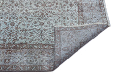 Atina Mavi Eskitme Yün El Dokuma Halısı 153 x 251 Apex Unique