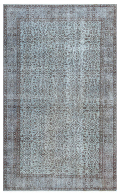 Atina Mavi Eskitme Yün El Dokuma Halısı 153 x 251 Apex Unique