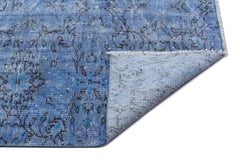 Atina Mavi Eskitme Yün El Dokuma Halısı 221 x 315 Apex Unique