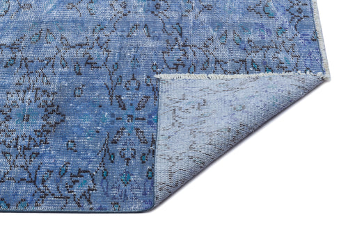 Atina Mavi Eskitme Yün El Dokuma Halısı 221 x 315 Apex Unique