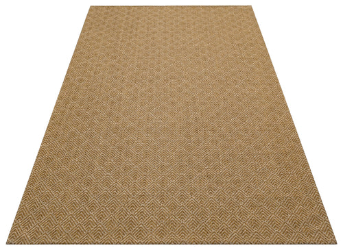 Fohnsdorf Kahverengi Geometrik Pamuk Dokuma Kilim Eko