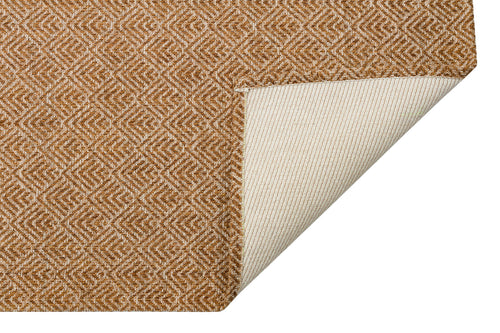 Fohnsdorf Kahverengi Geometrik Pamuk Dokuma Kilim Eko