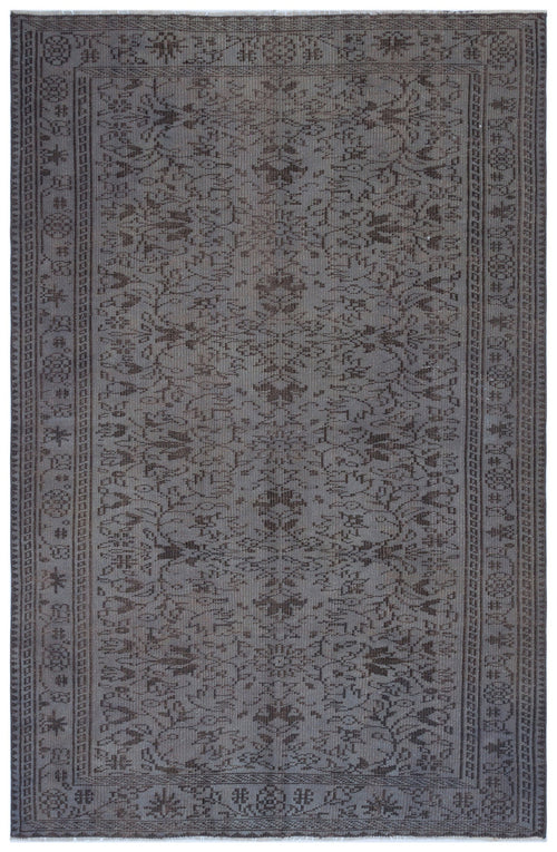 Atina Gri Eskitme Yün El Dokuma Halısı 157 x 244 Apex Unique