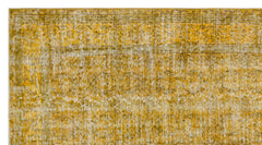 Atina Sarı Eskitme Yün El Dokuma Halısı 153 x 278 Apex Unique