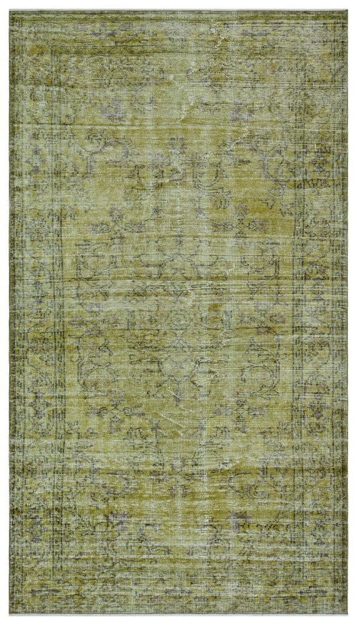 Atina Yeşil Eskitme Yün El Dokuma Halısı 156 x 270 Apex Unique