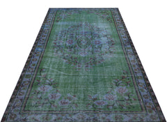 Atina Mor Eskitme Yün El Dokuma Halısı 146 x 251 Apex Unique