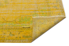 Atina Sarı Eskitme Yün El Dokuma Halısı 161 x 284 Apex Unique