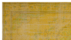 Atina Sarı Eskitme Yün El Dokuma Halısı 161 x 284 Apex Unique