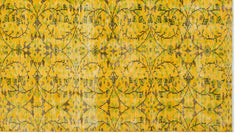 Atina Sarı Eskitme Yün El Dokuma Halısı 188 x 335 Apex Unique