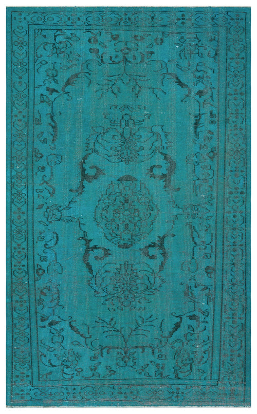 Atina Turkuaz Eskitme Yün El Dokuma Halısı 166 x 270 Apex Unique