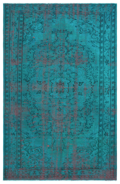 Atina Turkuaz Eskitme Yün El Dokuma Halısı 149 x 236 Apex Unique