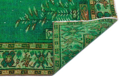 Atina Yeşil Eskitme Yün El Dokuma Halısı 156 x 250 Apex Unique