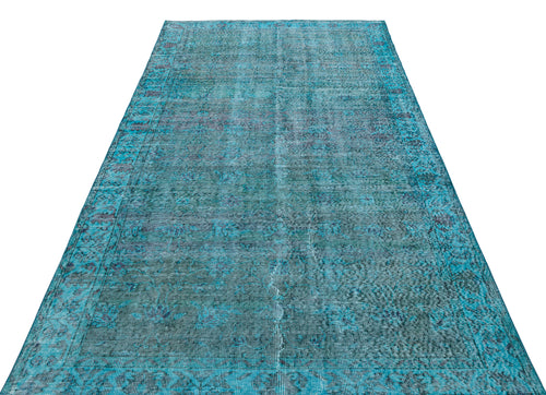 Atina Turkuaz Eskitme Yün El Dokuma Halısı 160 x 278 Apex Unique