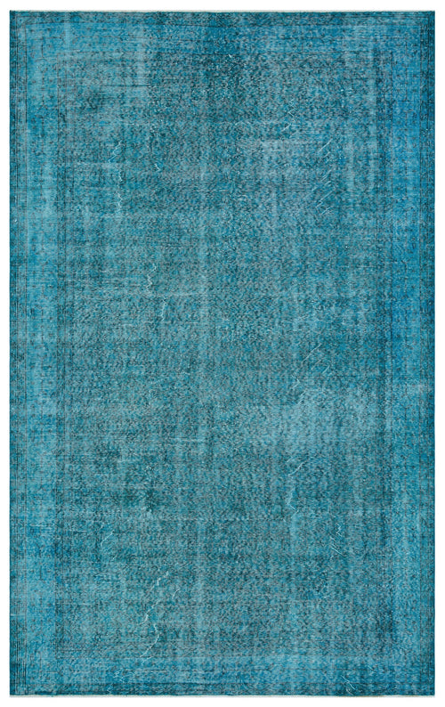 Atina Turkuaz Eskitme Yün El Dokuma Halısı 192 x 308 Apex Unique