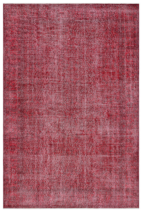 Atina Kırmızı Eskitme Yün El Dokuma Halısı 189 x 286 Apex Unique
