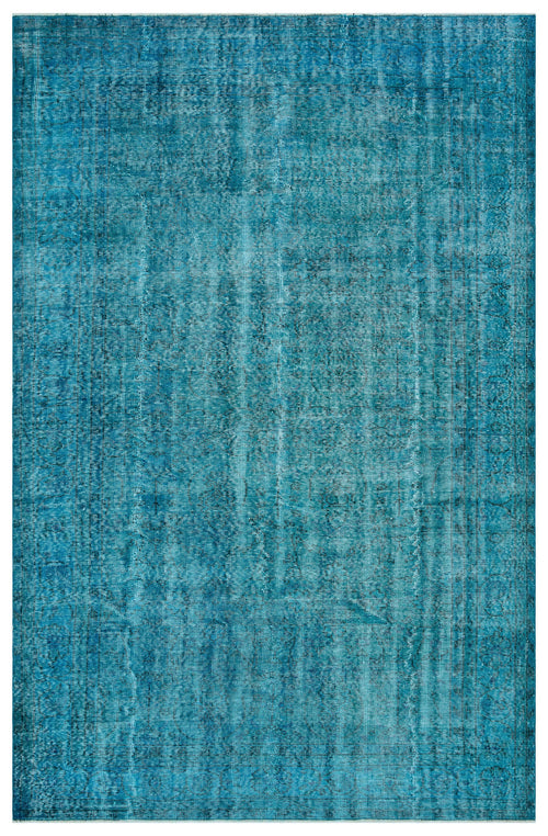 Atina Turkuaz Eskitme Yün El Dokuma Halısı 194 x 303 Apex Unique