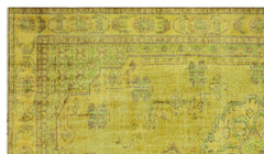 Atina Sarı Eskitme Yün El Dokuma Halısı 186 x 316 Apex Unique