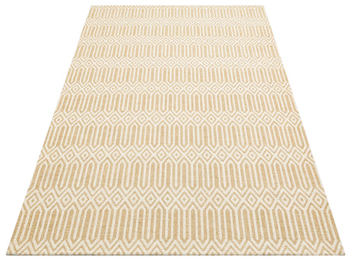 Karlsdorf Bej Geometrik Pamuk Dokuma Kilim Eko