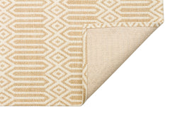 Karlsdorf Bej Geometrik Pamuk Dokuma Kilim Eko