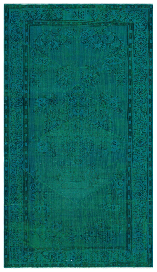 Atina Turkuaz Eskitme Yün El Dokuma Halısı 150 x 268 Apex Unique
