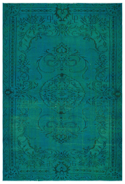Atina Turkuaz Eskitme Yün El Dokuma Halısı 178 x 257 Apex Unique
