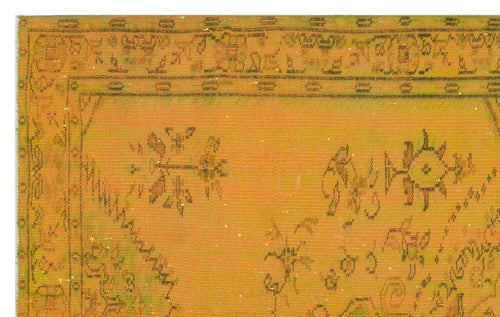 Atina Sarı Eskitme Yün El Dokuma Halısı 160 x 252 Apex Unique
