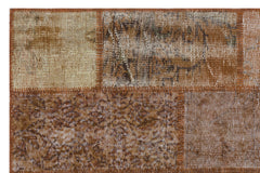 Iskece Kahverengi Eskitme Yün El Dokuma Halısı 120 x 180 Apex Unique