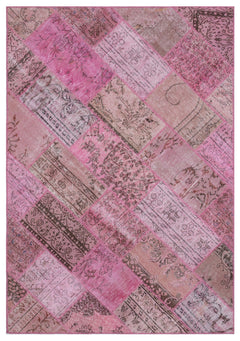 Iskece Pembe Eskitme Yün El Dokuma Halısı 160 x 230 Apex Unique