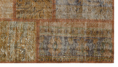 Iskece Kahverengi Eskitme Yün El Dokuma Halısı 080 x 150 Apex Unique