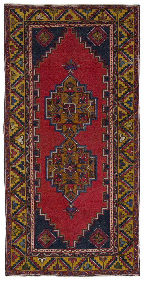 Kavala Kırmızı Klasik Yün El Dokuma Halısı 117 x 236 Apex Unique