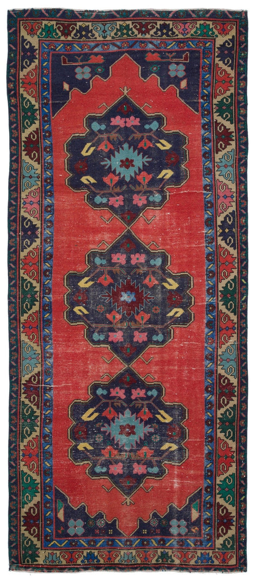 Kavala Kırmızı Klasik Yün El Dokuma Halısı 143 x 330 Apex Unique