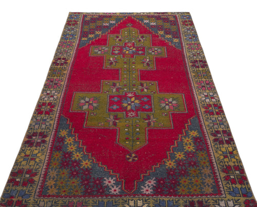 Kavala Kırmızı Klasik Yün El Dokuma Halısı 124 x 238 Apex Unique