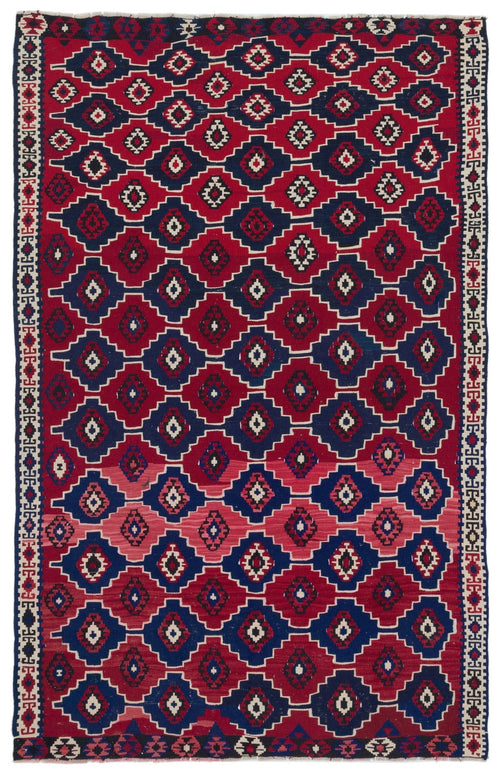 Kavala Kırmızı Klasik Yün El Dokuma Halısı 129 x 210 Apex Unique
