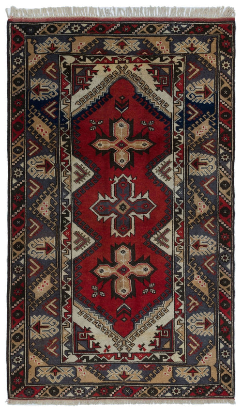 Kavala Kırmızı Klasik Yün El Dokuma Halısı 120 x 200 Apex Unique