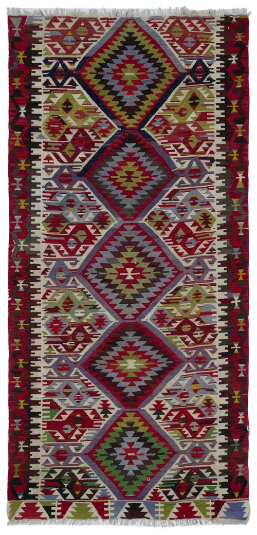 Kavala Kırmızı Klasik Yün El Dokuma Halısı 150 x 310 Apex Unique