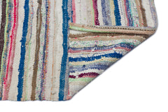 Girit Bej Çizgili Yün El Dokuma Halısı 146 x 320 Apex Unique
