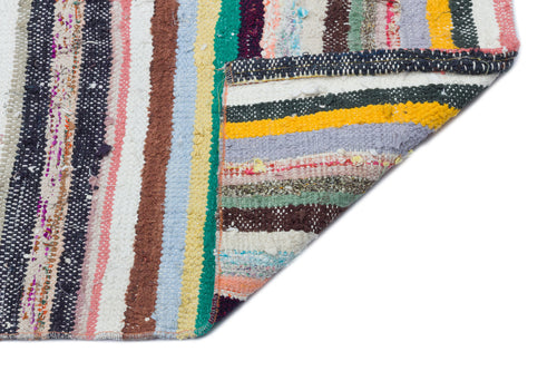 Girit Bej Çizgili Yün El Dokuma Halısı 141 x 334 Apex Unique