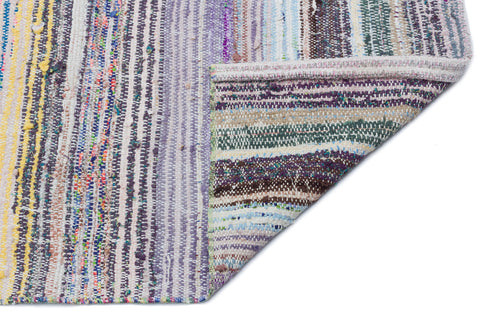Girit Bej Çizgili Yün El Dokuma Halısı 135 x 330 Apex Unique