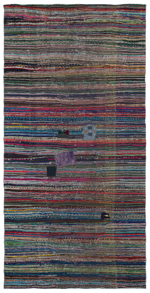 Girit Bej Çizgili Yün El Dokuma Halısı 168 x 330 Apex Unique